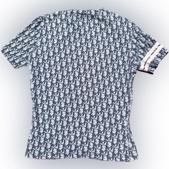 DIOR • AUTHENTIC Y2K VINTAGE MONOGRAM BLUE BABY TEE XS/XXS - Picture 5 of 9